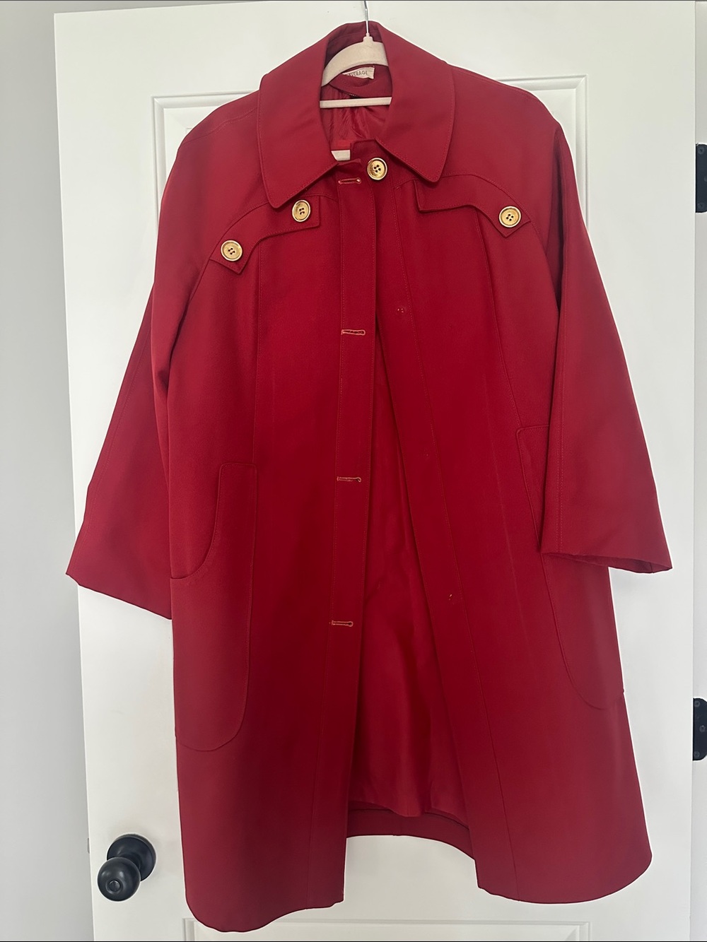 Vintage Red Trench Coat